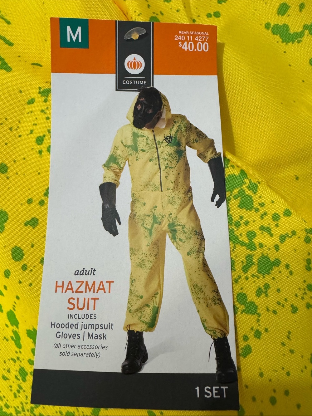 NWT adult hazmat suit Halloween costume. Size M